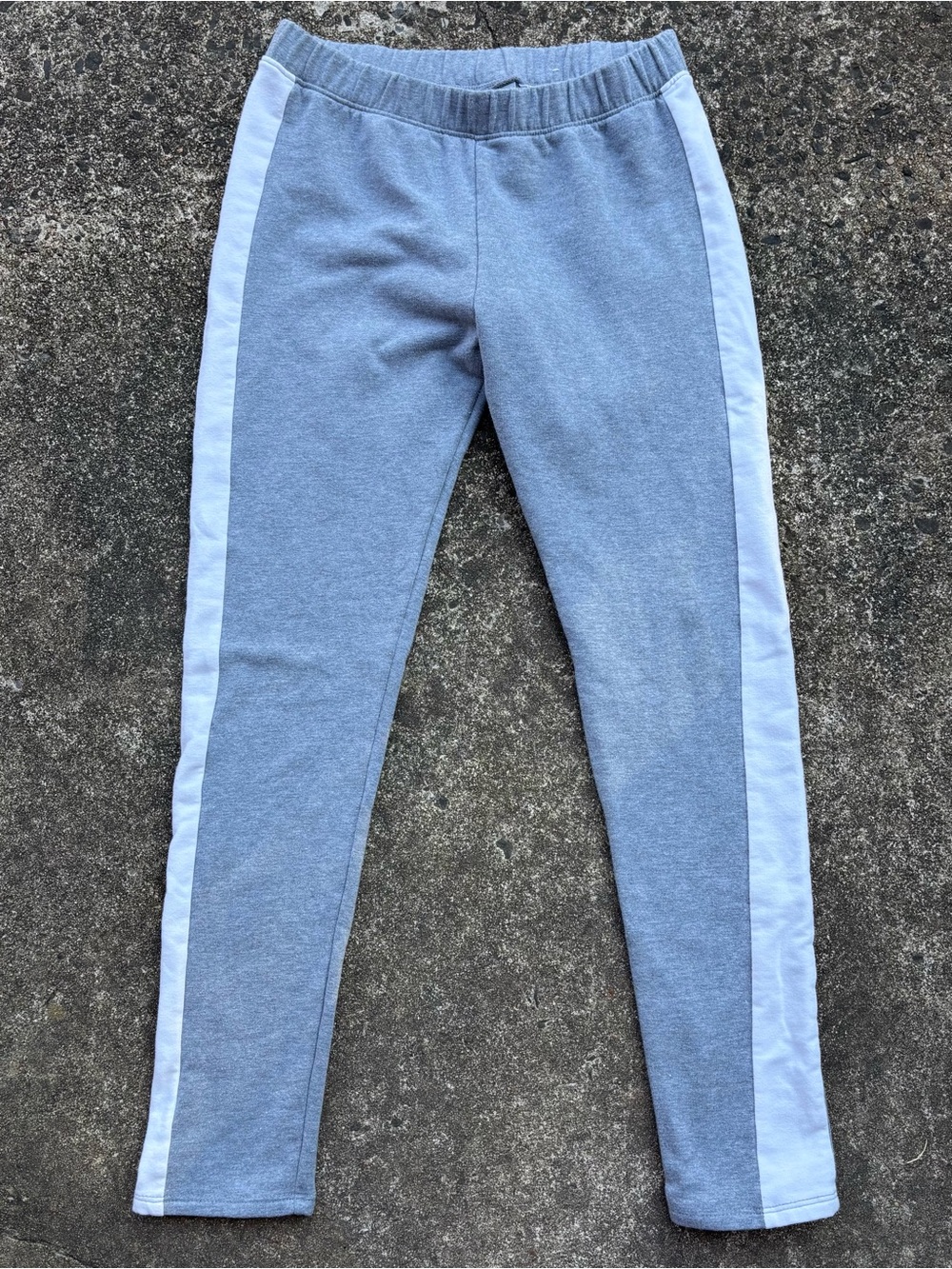 Place Girls' Gray Leggings with White Side Stripes